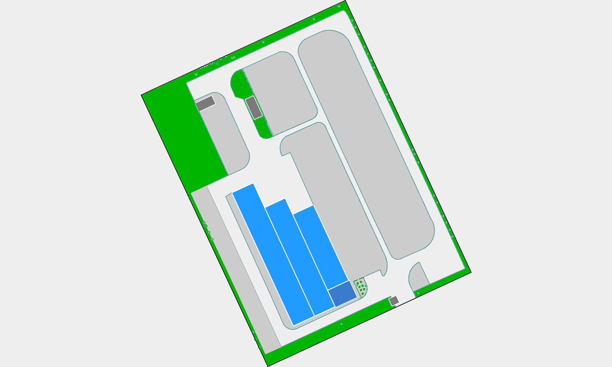 Warehouses for rent in Warehouses Odlewnicza5 Park. Siteplan.