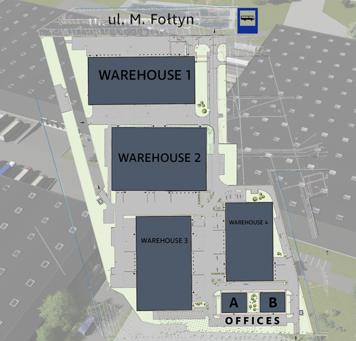 Warehouses for rent in Warehouses TG Park. Siteplan.