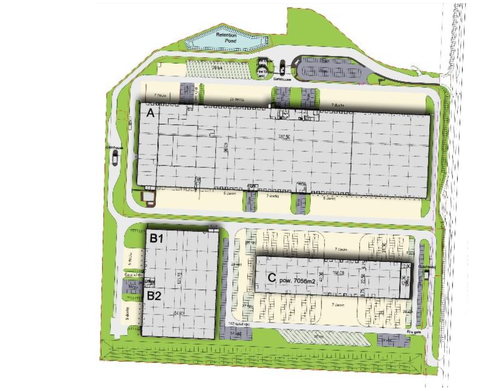 Warehouses for rent in Warehouses MLP Gliwice. Siteplan.