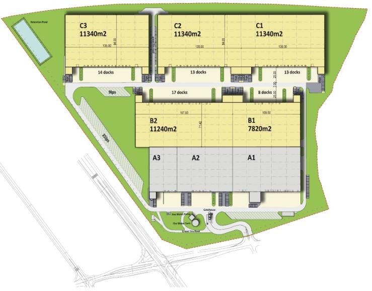Warehouses for rent in Warehouses MLP Czeladź. Siteplan.