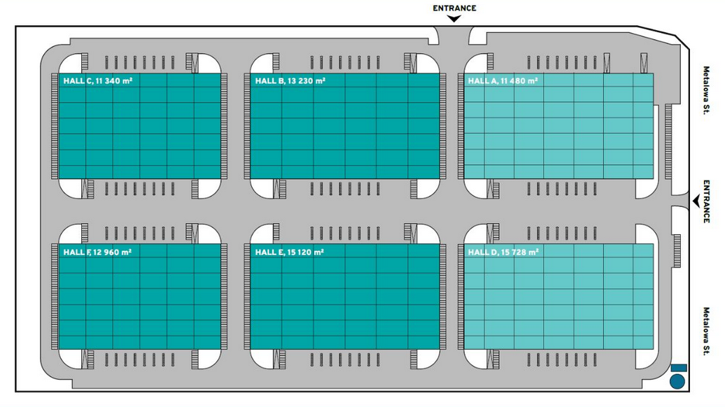 Warehouses for rent in Warehouses Fortress Logistics Park Stargard. Siteplan.