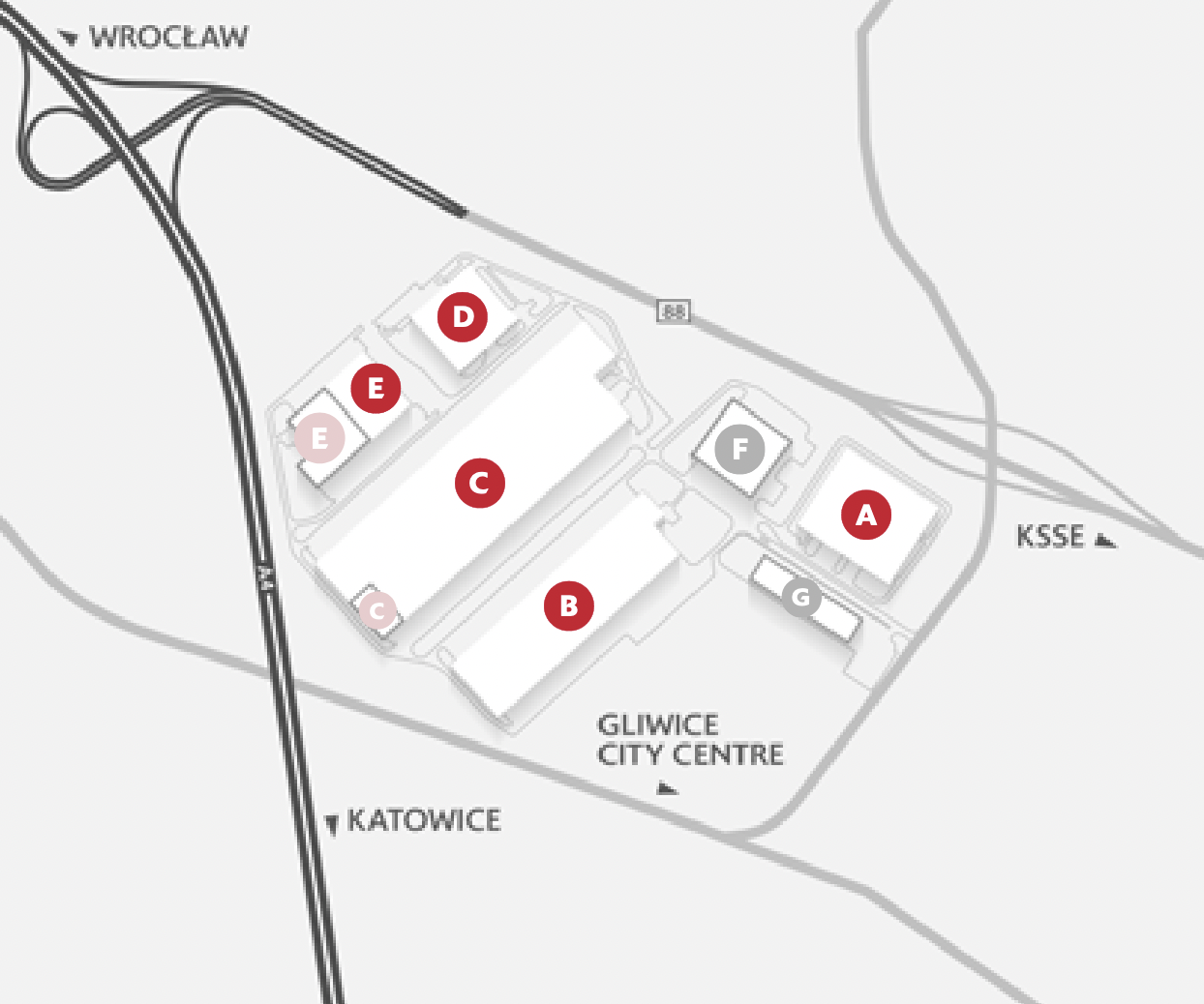 Warehouses for rent in Warehouses SEGRO Logistics Park Gliwice. Siteplan.