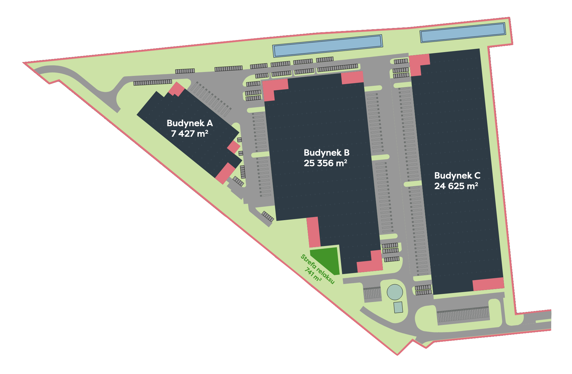 Warehouses for rent in Warehouses MDC2 PARK GLIWICE. Siteplan.