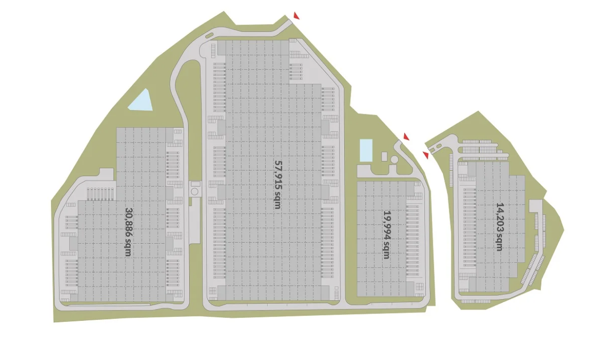 Warehouses for rent in Warehouses 7R Park Bytom I. Siteplan.