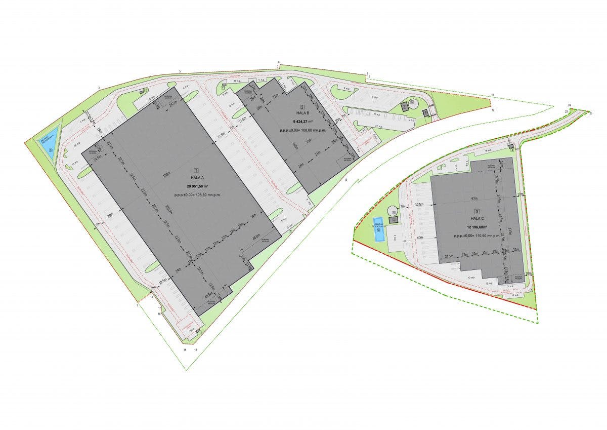 Warehouses for rent in Warehouses Park Logistyczny Kutno. Siteplan.