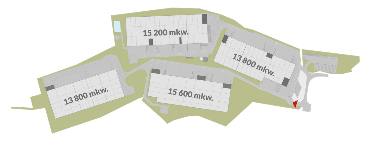 Warehouses for rent in Warehouses Beskid Logistics Centre. Siteplan.