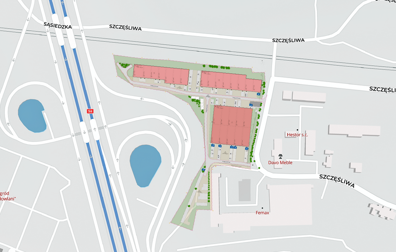 Warehouses for rent in Warehouses Multiparc Gdańsk. Siteplan.