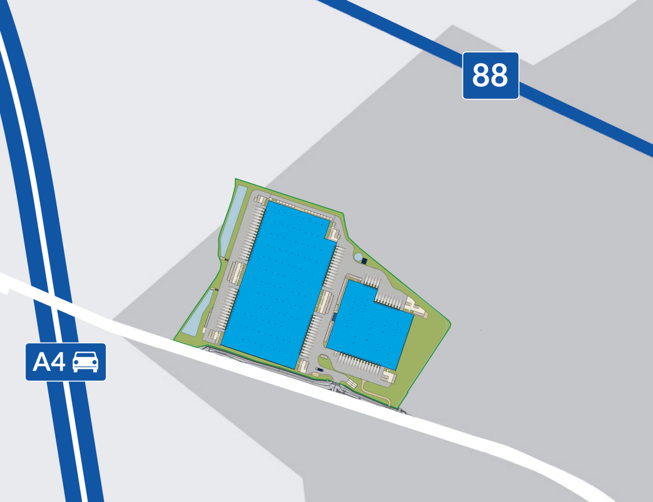 Warehouses for rent in Warehouses GLP Gliwice II Logistics Centre. Siteplan.