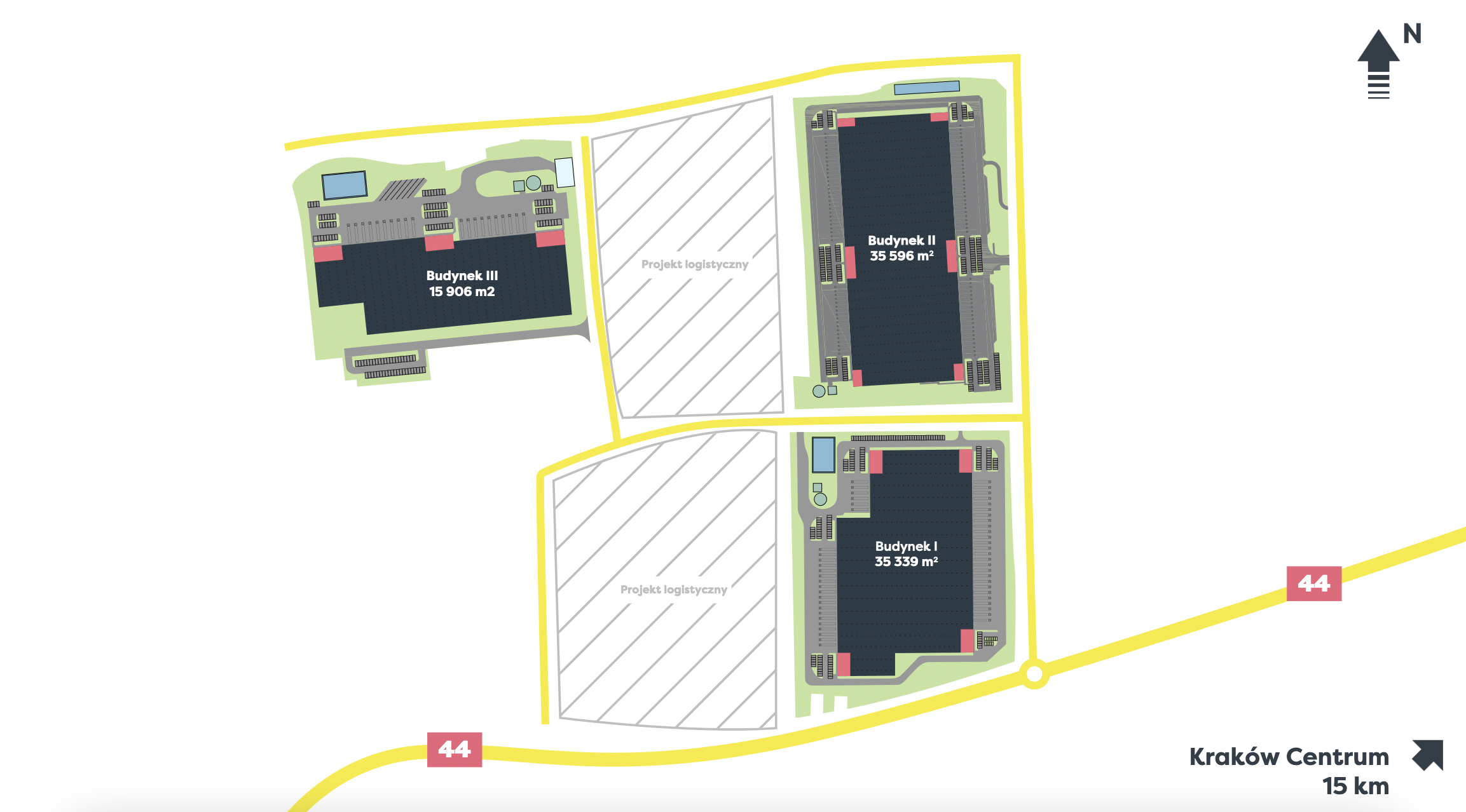 Warehouses for rent in Warehouses MDC2 PARK KRAKÓW SOUTH. Siteplan.