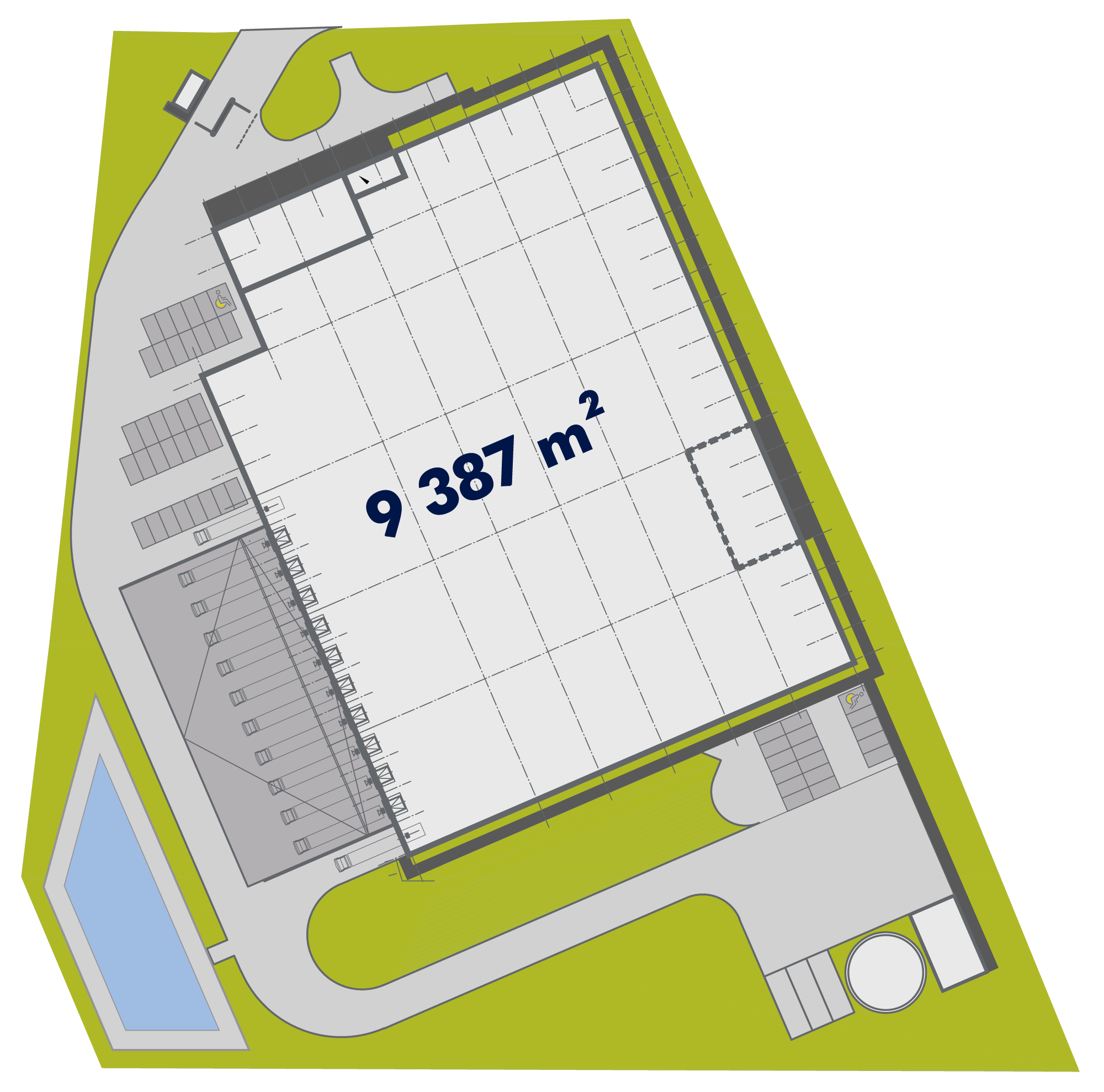 Warehouses for rent in Warehouses LOOP Mysłowice. Siteplan.